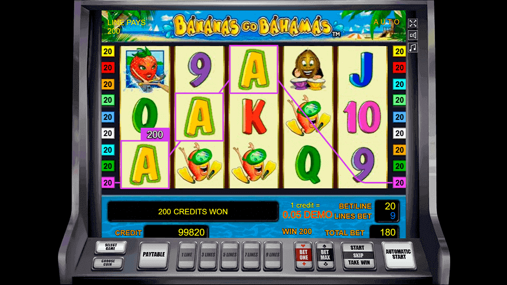 Графика слота Banana Splash